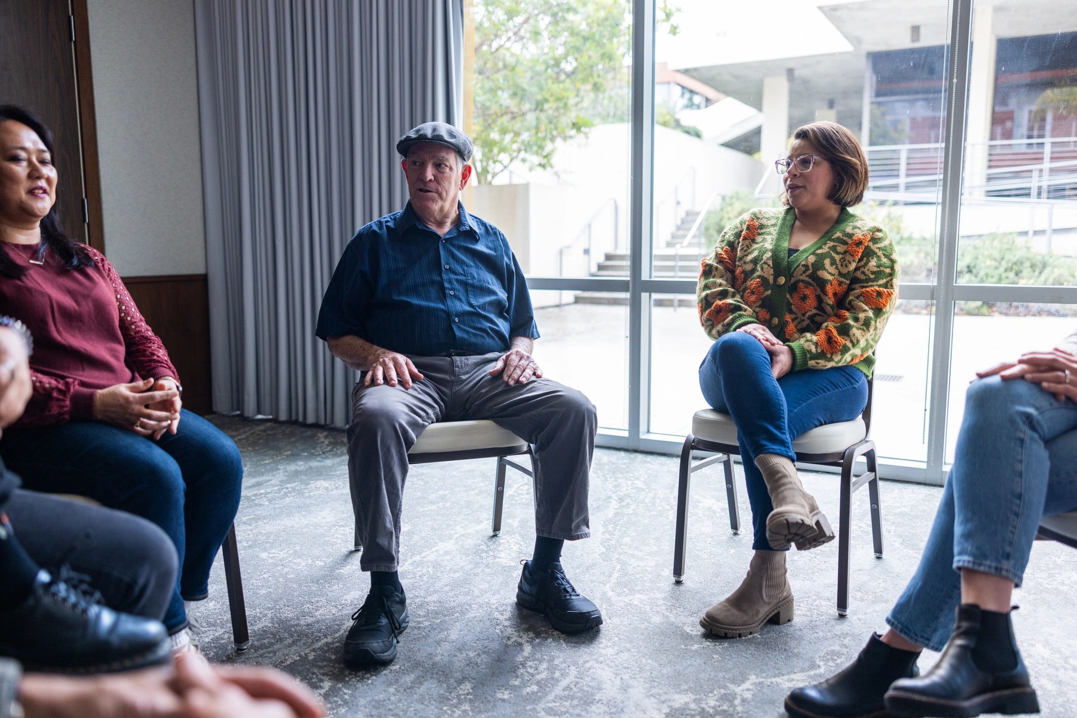 Group relationship workshop in a welcoming setting